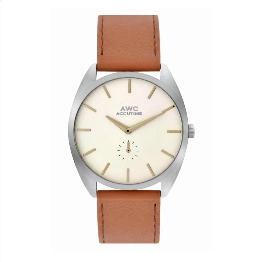 Accutime Leather Strap Watch NIB